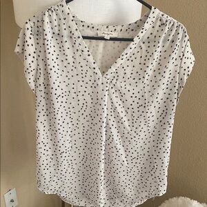 White Polka Dot Blouse